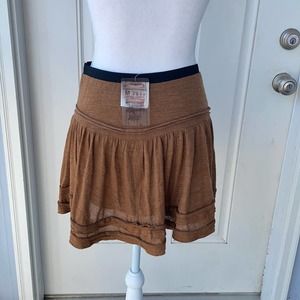Zara• Brown Fully Lined Mini Skirt